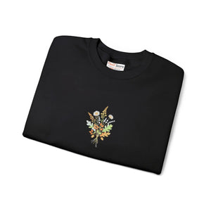 Floral Butterfly Crewneck Sweatshirt - Sweatshirts