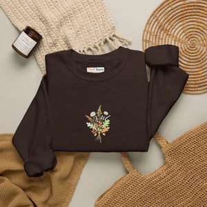 Floral Butterfly Crewneck Sweatshirt - Sweatshirts
