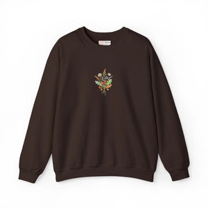 Floral Butterfly Crewneck Sweatshirt - Sweatshirts