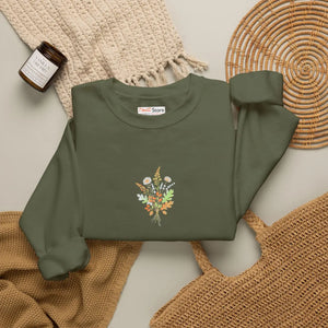 Floral Butterfly Crewneck Sweatshirt - Sweatshirts