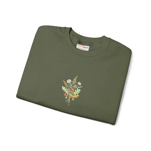 Floral Butterfly Crewneck Sweatshirt - Sweatshirts