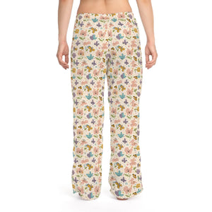 Soft Floral Butterfly Pajama Pants - Polyester - Dipaliz - Pajamas