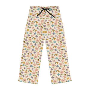 Soft Floral Butterfly Pajama Pants - Polyester - Dipaliz - Pajamas