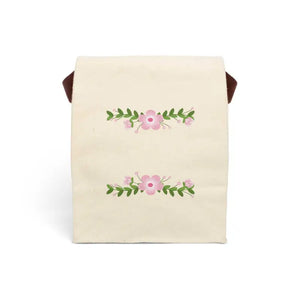 Floral Lunch Bag - Chic Canvas Style for Fresh Meals - Dipaliz - 8’’ x 12.5’’ 5.5’’ / Natural - Bags