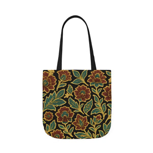 Premium Canvas Tote Bag - 5-color Straps Bohemian Print - Dipaliz - 18’’ × / Black - Shopping Totes