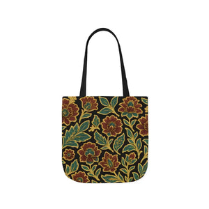 Premium Canvas Tote Bag - 5-color Straps Bohemian Print - Dipaliz - 16’’ × / Black - Shopping Totes