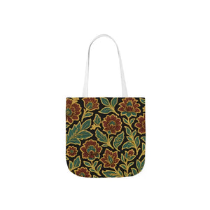 Premium Canvas Tote Bag - 5-color Straps Bohemian Print - Dipaliz - 13’’ × / White - Shopping Totes