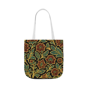 Premium Canvas Tote Bag - 5-color Straps Bohemian Print - Dipaliz - Shopping Totes