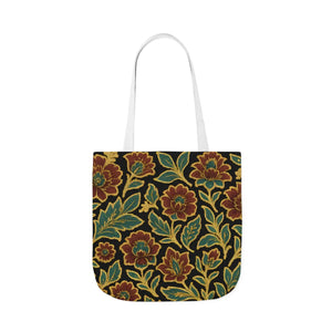 Bohemian Floral Canvas Tote Bag - 5-color Straps - Dipaliz - Shopping Totes