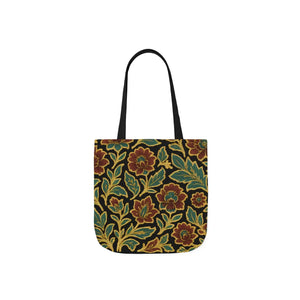 Bohemian Floral Canvas Tote Bag - 5-color Straps - Dipaliz - Shopping Totes