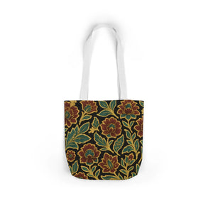Bohemian Floral Canvas Tote Bag - 5-color Straps - Dipaliz - Shopping Totes