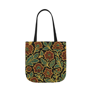 Bohemian Floral Canvas Tote Bag - 5-color Straps - Dipaliz - Shopping Totes