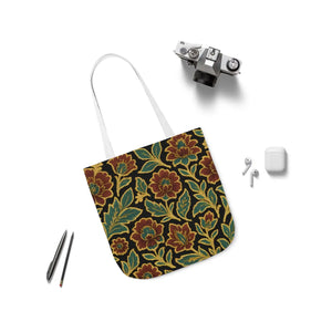 Bohemian Floral Canvas Tote Bag - 5-color Straps - Dipaliz - Shopping Totes