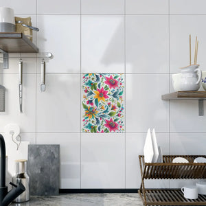 Floral Ceramic Wall Art – Vibrant Handcrafted Decor - Dipaliz - Tiles