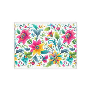Vibrant Handcrafted Decor Floral Ceramic Wall Art - Dipaliz - 6’’ × 8’’ / Matte - Tiles