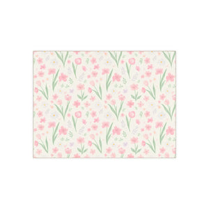 Pastel Floral Ceramic Photo Tile Pink Wall Art - Dipaliz - Tiles