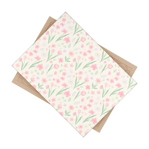 Pastel Floral Ceramic Photo Tile Pink Wall Art - Dipaliz - Tiles