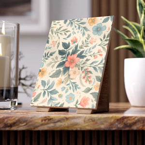 Floral Ceramic Photo Tile – 6x6 Wall Decor - Dipaliz - Tiles