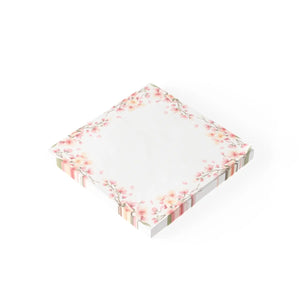 DipaliZ Cherry Blossom Sticky Note Pad — a cherry blossom border in pink, the adhesive edge of the pad
