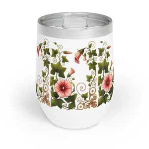 Floral Chill Wine Tumbler - Insulated Elegant Drinkware - Dipaliz - White / 12oz - Tumblers