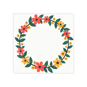 Floral Circle Post-it Notes Vibrant Workspace Essentials - Dipaliz - 3’’ x / White - Sticky