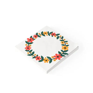 Floral Circle Post-it Notes Vibrant Workspace Essentials - Dipaliz - Sticky