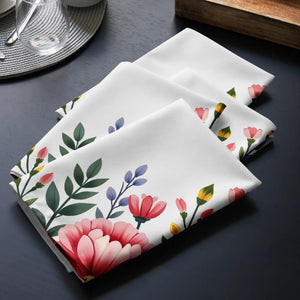 Floral Cloth Napkin Set – 20x20 Polyester - Dipaliz - Napkins