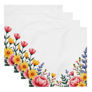 Floral Cloth Napkin Set – 20x20 Polyester - Dipaliz - Napkins