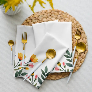 Floral Cloth Napkin Set - Vibrant Elegant Table Linens - Dipaliz - Napkins