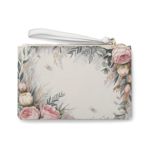 Elegant Floral Clutch Bag - Polyurethane Leather Body - Dipaliz - Bags