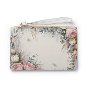 Elegant Floral Clutch Bag - Polyurethane Leather Body - Dipaliz - Bags