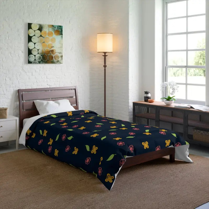 Dive Into Floral Dreams with our Butterflies Comforter! - Home Decor