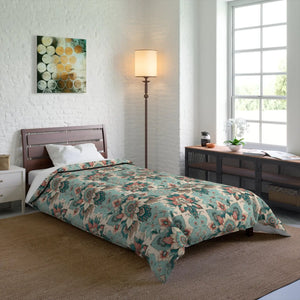 Floral Comforter – Cozy Bedroom Decor - Dipaliz - Quilts & Comforters