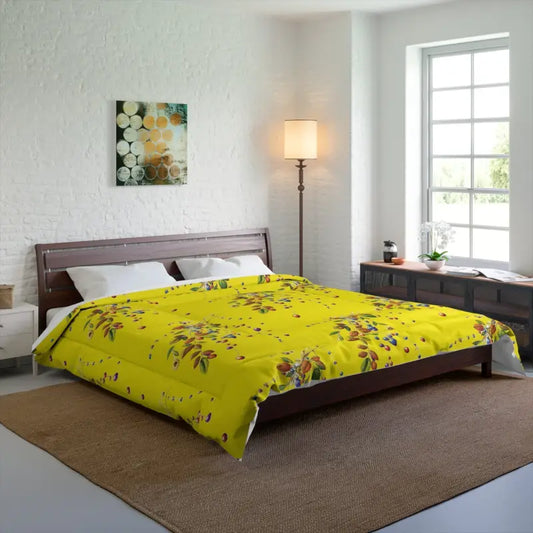 Spring Blooms: Eco-friendly Floral Comforter Revolution - 104’’ × 88’’ Home Decor