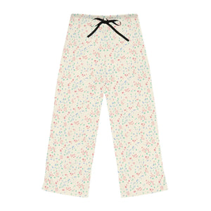 Floral Confetti Pajama Pants - Cozy Cream Lounge - Dipaliz - Pajamas