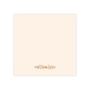 Paper Products - Floral Corner Sticky Notes - Peach Blush Calming Pads - Dipaliz 3’’ x / White