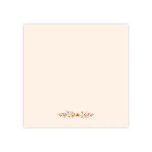 Paper Products - Floral Corner Sticky Notes - Peach Blush Calming Pads - Dipaliz 4’’ x / White