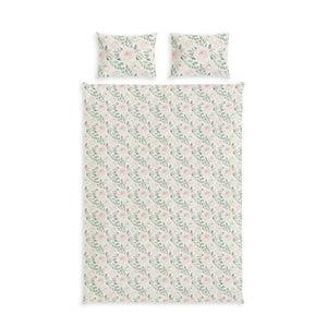 Floral Cotton Bed Set – Green Leaf Duvet - Dipaliz - Bedding Sets