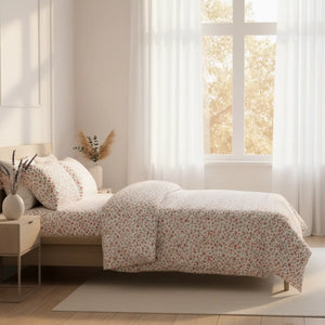 Floral Cotton Bed Set – Pastel Ditsy Print - Dipaliz - Bedding Sets