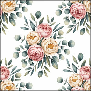 Floral Cotton Fabric - Soft Bright Combed Pima - Dipaliz - 9’’ ×