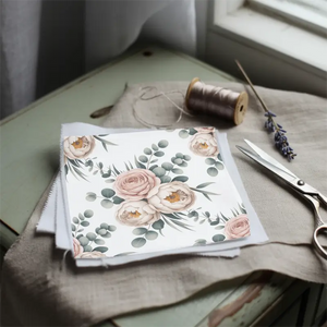 Floral Cotton Fabric - Soft Bright Combed Pima - Dipaliz