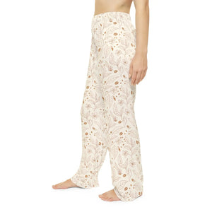 Soft Floral Cream Lounge Pajama Pants - Botanical - Dipaliz - Pajamas