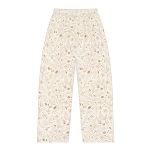 Soft Floral Cream Lounge Pajama Pants - Botanical - Dipaliz - Pajamas