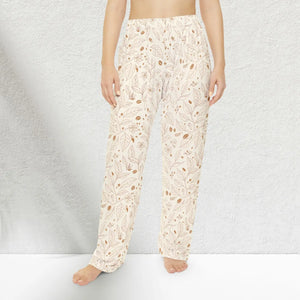 Soft Floral Cream Lounge Pajama Pants - Botanical - Dipaliz - Pajamas