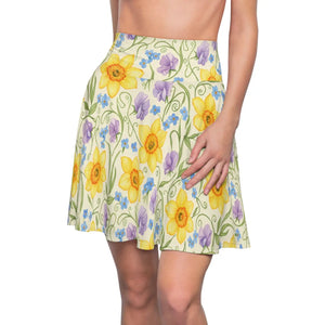 Daffodil Skater Skirt – Floral Spring Style - Dipaliz - Dresses