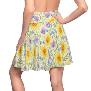 Daffodil Skater Skirt – Floral Spring Style - Dipaliz - Dresses