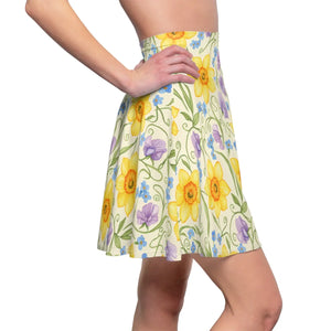Daffodil Skater Skirt – Floral Spring Style - Dipaliz - Dresses