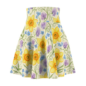 Daffodil Skater Skirt – Floral Spring Style - Dipaliz - Dresses