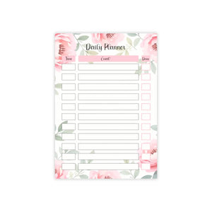 Vibrant Floral Daily Planner Note Pads - Desk Organizer - Dipaliz - Sticky Notes
