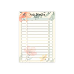 Vibrant Floral Daily Planner Notepad - 50 Sheet Desk Pad - Dipaliz - Planners